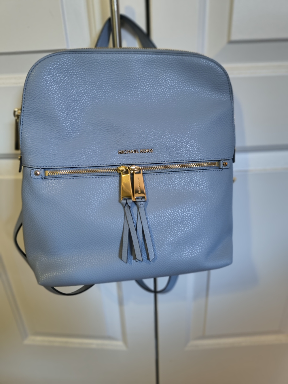Michael Kors Light Blue Leather Backpack